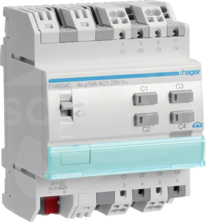 TYA604C 230VAC 4-mod Sterownik żaluzjowy