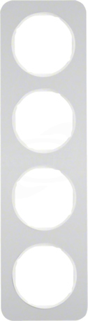 R.1 aluminium/biały Ramka 4-krotna