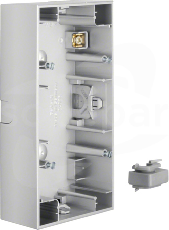 K.5 aluminium Puszka natynkowa 2x pozioma