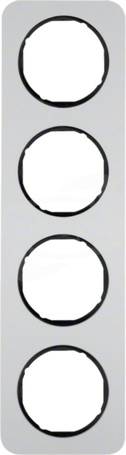 R.1 aluminium/czarny Ramka 4-krotna