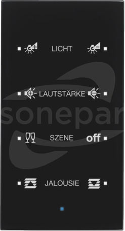TS SENSOR KNX szkło czarny Sensor dotykowy 4-krotny
