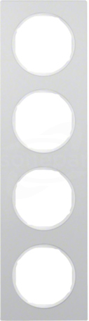 R.3 aluminium/biały Ramka 4-krotna