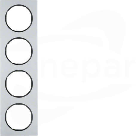 R.3 aluminium/czarny Ramka 4-krotna