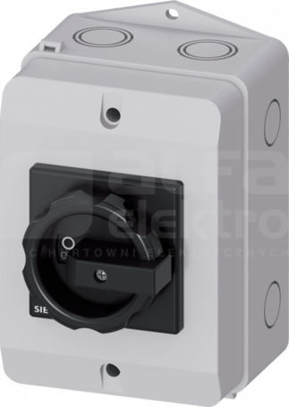 SENTRON 3P 25A IP65 czarny Rozłącznik główny w obud.
