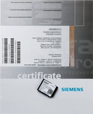 SIMATIC S7 F/P FLOATING LICENSE Oprogramowanie