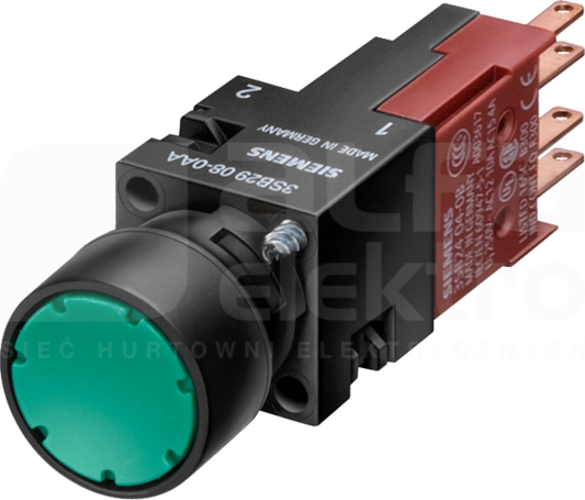 SIRIUS 16mm 1NO czarny Przycisk sterowniczy płaski