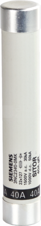 SITOR 2A gS Un AC 1500V Un DC 1000V Bezpiecznik cylindryczny
