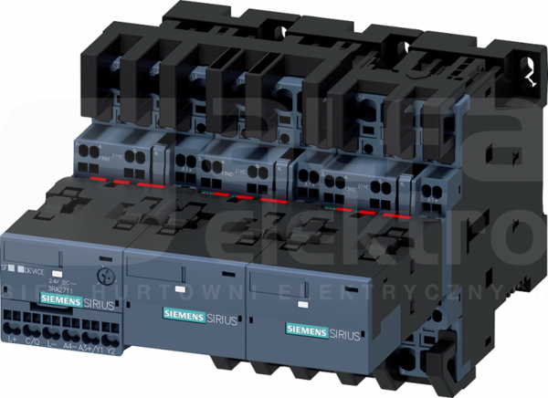 SIRIUS 22kW 400V 24VDC 3NO+3NC Kombinacja stycznikowa