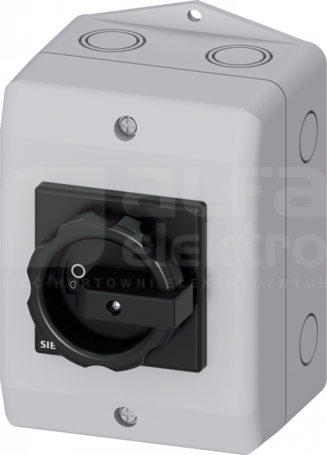 SENTRON 4P 16A IP65 czarny Rozłącznik główny w obud.