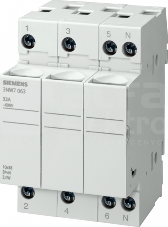 SENTRON 8x32 3P+N 20A Podstawa bezpiecznikowa