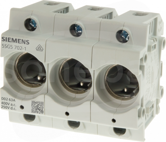 NEOZED D01 3P 16 A 400VAC 250VDC Podstawa bezpiecznikowa