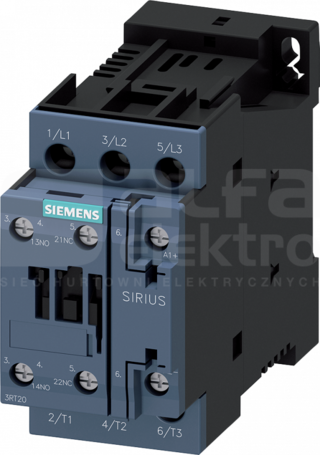 SIRIUS 40A 18,5kW 21-28VAC/DC 1NO+1NC Stycznik 3P