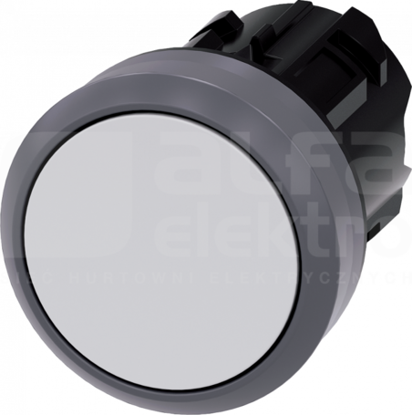 SIRIUS ACT 22mm z samop.biały Przycisk płaski tworz/metal