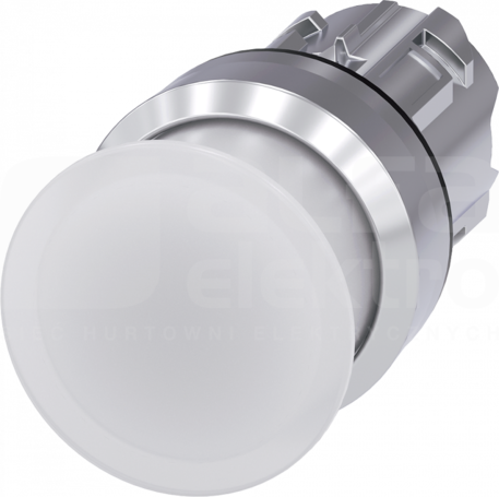 SIRIUS ACT 22mm z samop.biały Przycisk grzybkowy podśw.metal