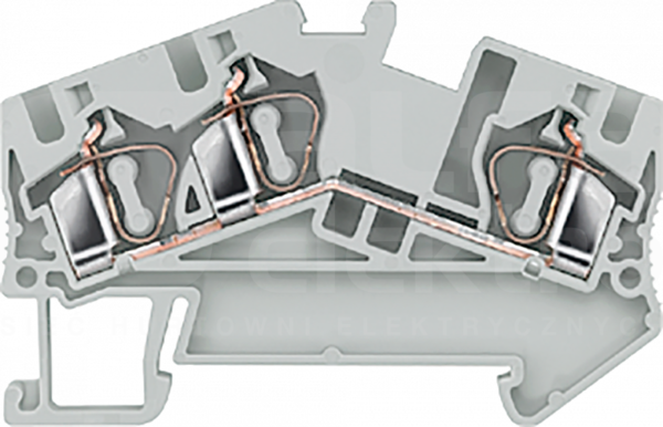 8WH25030AG00 0,08-4mm2 Zacisk przelotowy szary