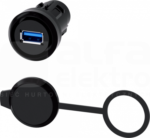 SIRIUS ACT 22mm USB 3.0 czarny Złącze USB