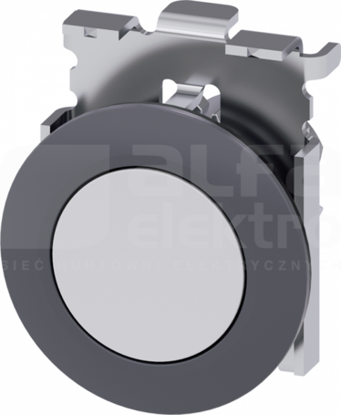SIRIUS ACT 30mm b/samop.biały Przycisk płaski metal