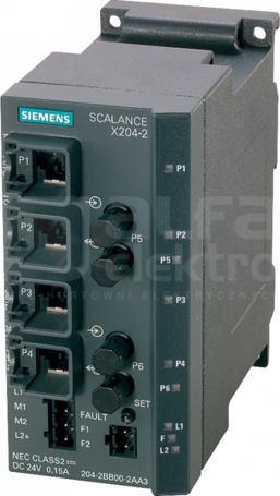 SCALANCE X204-2 4xRJ45 2xBFOC Switch