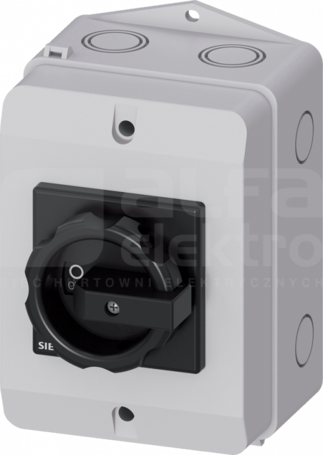 SENTRON 3P 25A IP65 czarny Rozłącznik główny w obud.