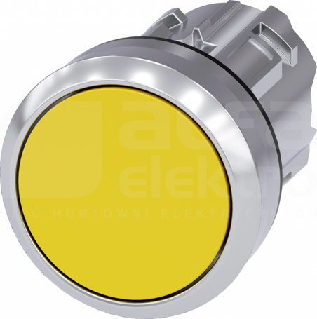 SIRIUS ACT 22mm b/samop.żółty Przycisk płaski metal
