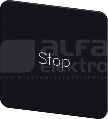 SIRIUS ACT 27x27mm czarny/biały STOP Etykieta wkładana/samoprzylepna