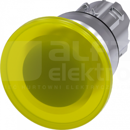 SIRIUS ACT 22mm z samop.żółty Przycisk grzybkowy podśw.metal