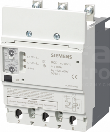 SENTRON 4P 250A 230-690V Moduł RCD