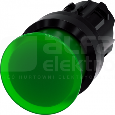 SIRIUS ACT 22mm z samop.zielony Przycisk grzybkowy podśw.tworzywo