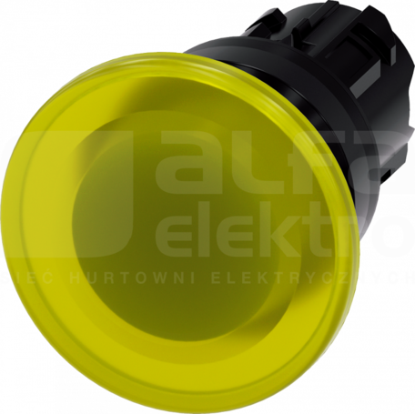 SIRIUS ACT 22mm z samop.żółty Przycisk grzybkowy podśw.tworzywo