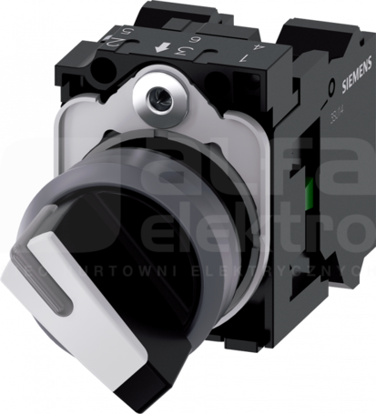 SIRIUS ACT 22mm O-I 1NO/1NC czar/bia Przełącznik z możl.podśw.tworz/metal