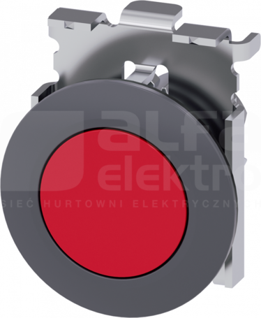 SIRIUS ACT 30mm z samop.czerwony Przycisk płaski metal