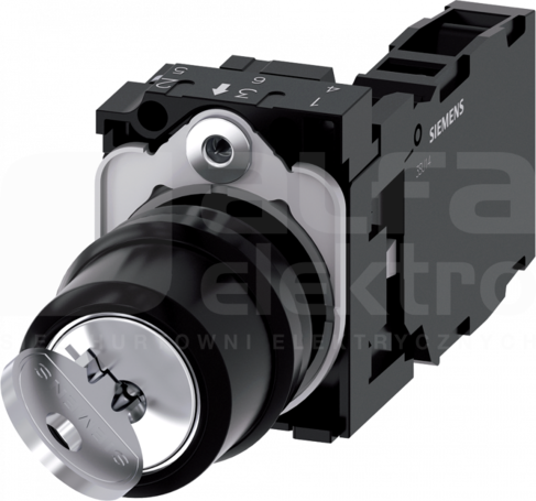 SIRIUS ACT 22mm O-I 1NO+1NC b/samop. Przełącznik z kluczem RONIS tworzywo