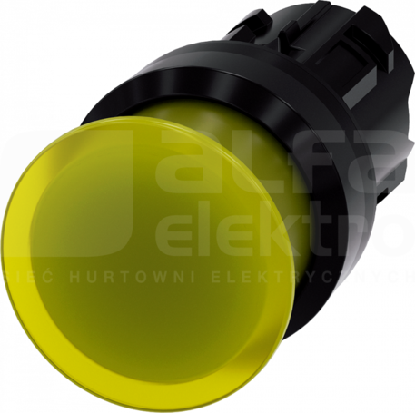 SIRIUS ACT 22mm z samop.żółty Przycisk grzybkowy podśw.tworzywo