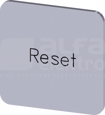SIRIUS ACT 22x22mm srebrny RESET Etykieta samoprzylepna