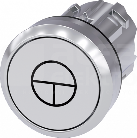 SIRIUS ACT 22mm z samop.przes.imp. bia Przycisk płaski metal