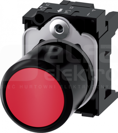 SIRIUS ACT 22mm z samop.czerwony Przycisk o wydł.skoku tworzywo