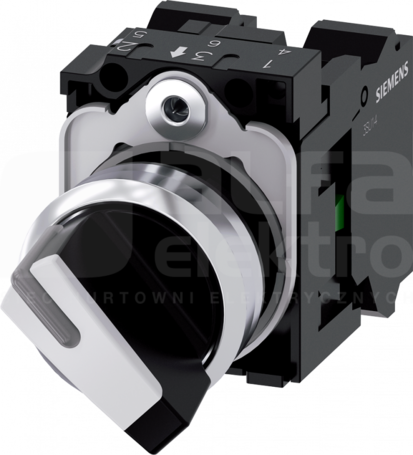 SIRIUS ACT 22mm O-I 1NO/1NC czar/bia Przełącznik z możl.podśw.metal