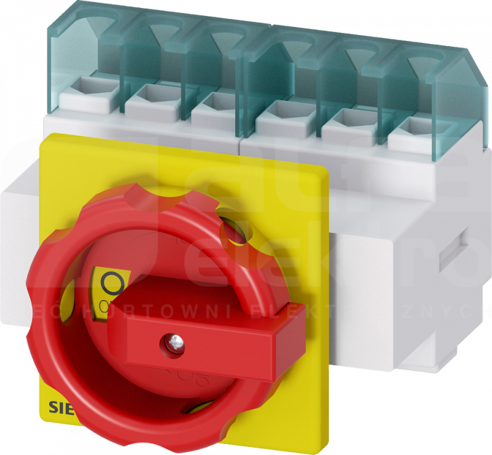 SENTRON 6P 25A czerwony/żółty Rozłącznik główny/awaryjny