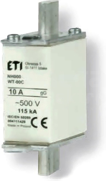 WT/NH-00C gG 100A 500V Wkładka topikowa przemysłowa zwłoczna