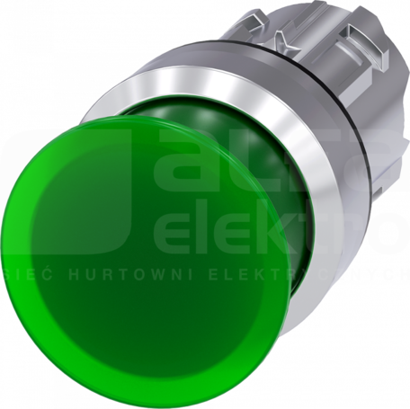 SIRIUS ACT 22mm z samop.zielony Przycisk grzybkowy podśw.metal