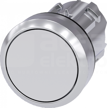 SIRIUS ACT 22mm b/samop.biały Przycisk płaski metal