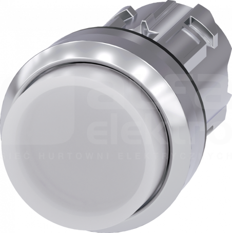 SIRIUS ACT 22mm z samop.biały Przycisk wystający podśw.metal