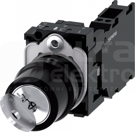 SIRIUS ACT 22mm O-I 1NO+1NC b/samop. Przełącznik z kluczem RONIS tworzywo