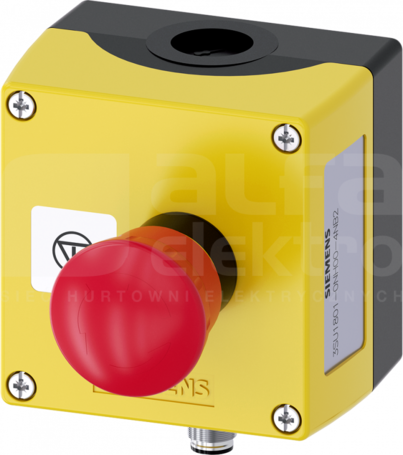 SIRIUS ACT 22mm czerwony/żółty Przycisk awaryjny w obudowie