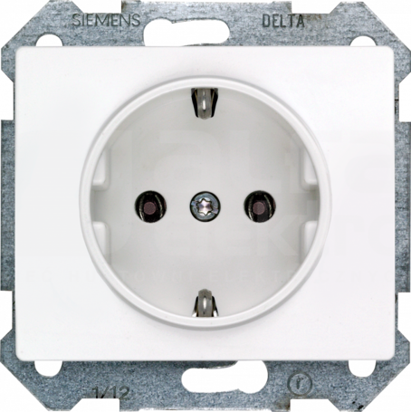 GNIAZDO SCHUKO 1-KR IRIS BIAŁY