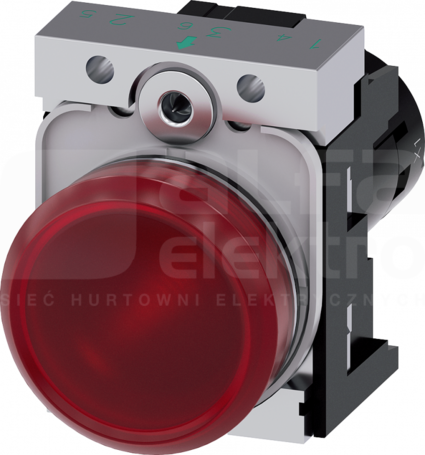 SIRIUS ACT 22mm 230VAC czerwony Lampka sygnalizacyjna metal