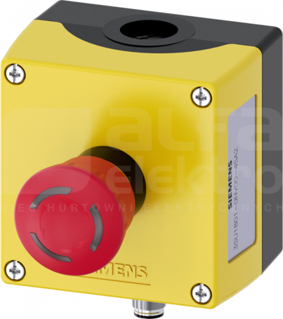 SIRIUS ACT 22mm czerwony/żółty Przycisk awaryjny w obudowie