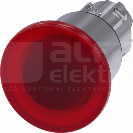 SIRIUS ACT 22mm czerwony Przycisk grzybkowy podśw.metal