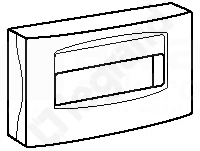 DLP-N 8M S300 130mm biały Uchwyt z pokrywą