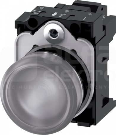 SIRIUS ACT 22mm 230VAC przezroczysty Lampka sygnalizacyjna+bl.LED metal